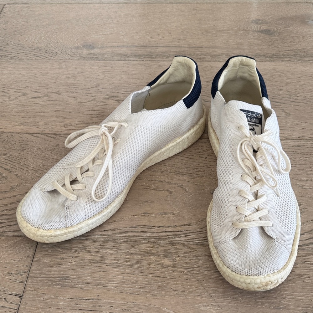 Adidas Men's Stan Smith Primeknot Boost White Sneakers Size 13